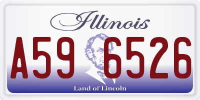 IL license plate A596526