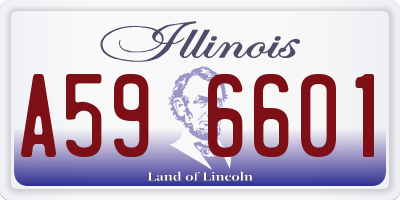 IL license plate A596601