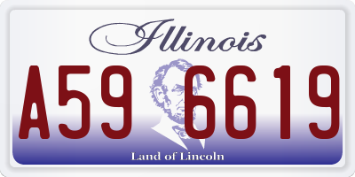 IL license plate A596619