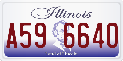 IL license plate A596640