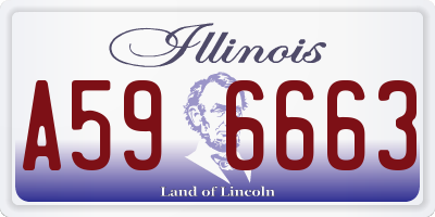 IL license plate A596663