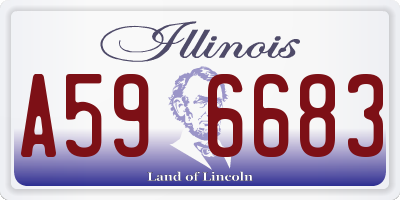 IL license plate A596683