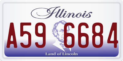 IL license plate A596684
