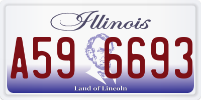 IL license plate A596693