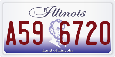 IL license plate A596720