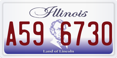 IL license plate A596730