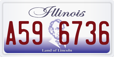 IL license plate A596736