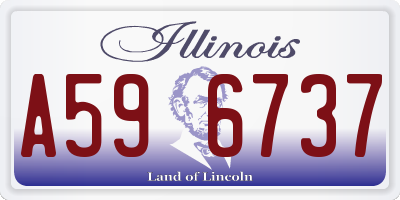 IL license plate A596737