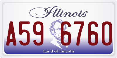 IL license plate A596760