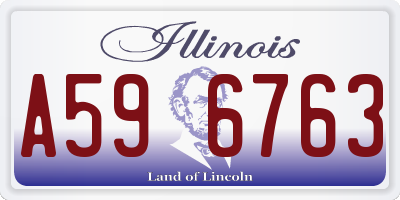 IL license plate A596763