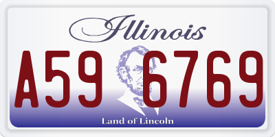 IL license plate A596769
