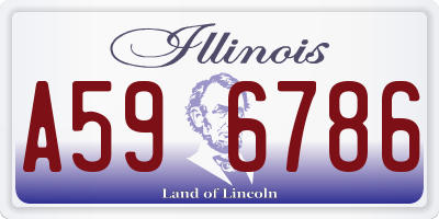 IL license plate A596786