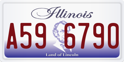 IL license plate A596790