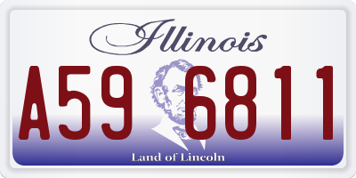IL license plate A596811