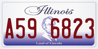 IL license plate A596823