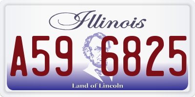 IL license plate A596825