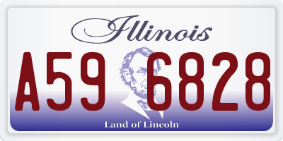 IL license plate A596828