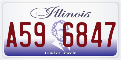 IL license plate A596847