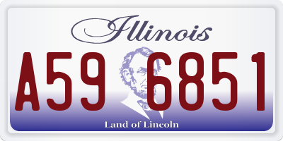 IL license plate A596851