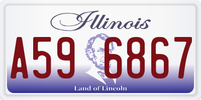 IL license plate A596867