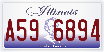 IL license plate A596894