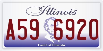 IL license plate A596920