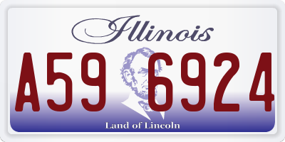 IL license plate A596924