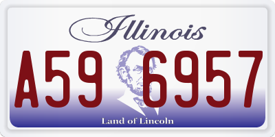 IL license plate A596957