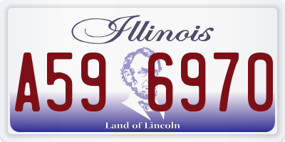 IL license plate A596970