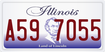 IL license plate A597055