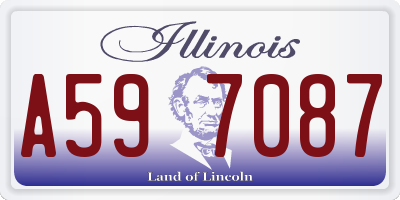 IL license plate A597087