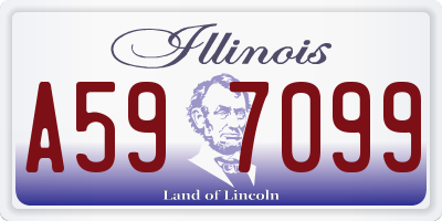 IL license plate A597099