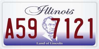 IL license plate A597121