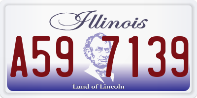 IL license plate A597139