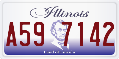IL license plate A597142