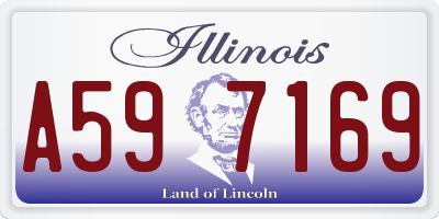 IL license plate A597169