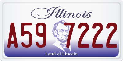 IL license plate A597222