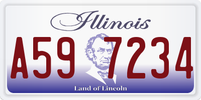 IL license plate A597234