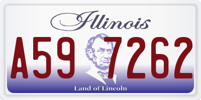 IL license plate A597262