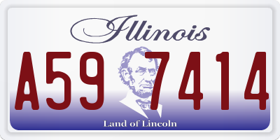 IL license plate A597414