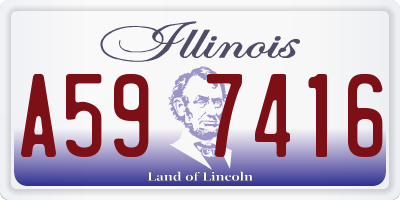 IL license plate A597416