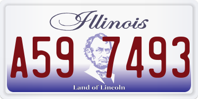 IL license plate A597493