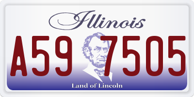 IL license plate A597505