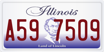 IL license plate A597509