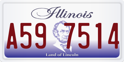 IL license plate A597514