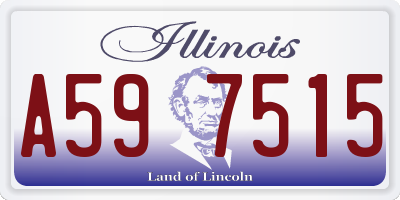 IL license plate A597515