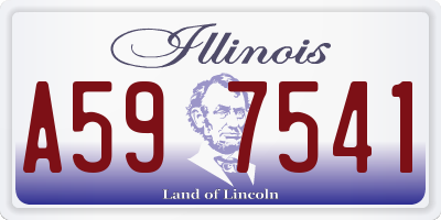 IL license plate A597541