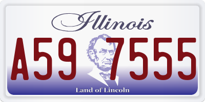 IL license plate A597555