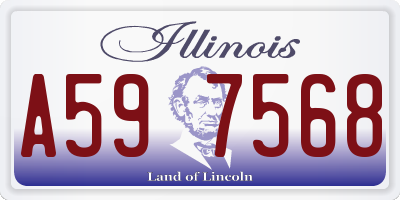 IL license plate A597568