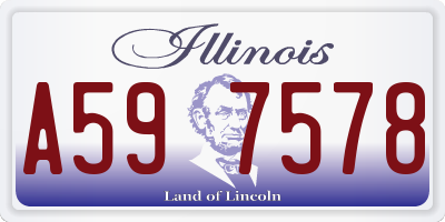 IL license plate A597578